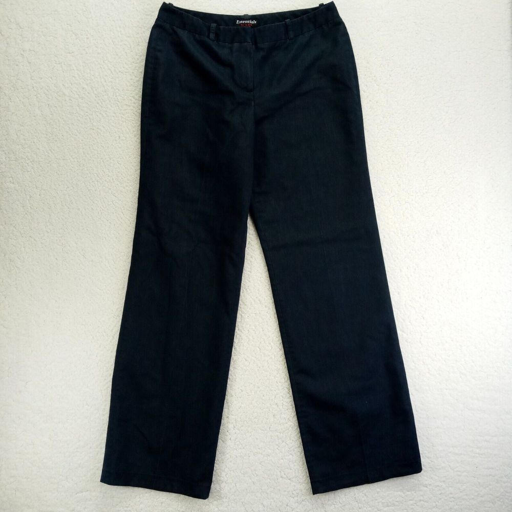 Essentials by A.B.S.‎ Pants Womens 12 (32) Denim Look Dress Pants Cotton Blend